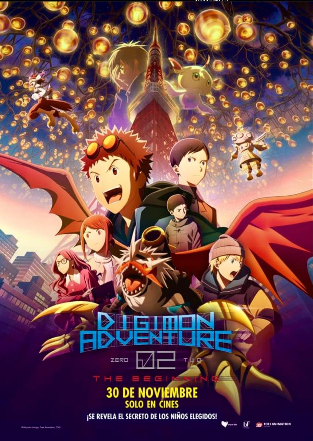 1) Poster de: Digimon Adventure 02: El Comienzo